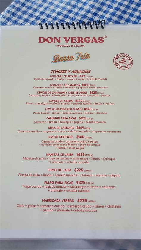 menu don vergas|Don Vergas